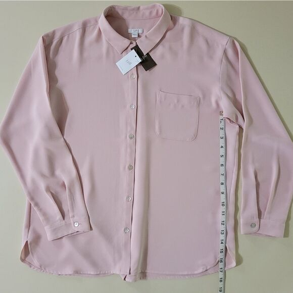 J. Jill Rosewater Pink Button-Down Long Sleeve Blouse - Picture 6 of 14